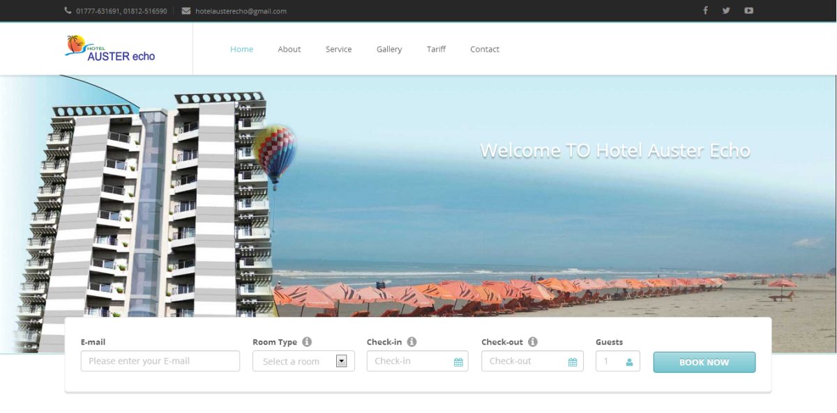 Hotel Auster Echo website